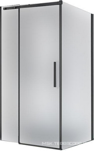Душевое ограждение 1200x900х1950мм, прямоуг., сдвижная дверь, боковая стенка, правая/левая, (стекло прозрачн.8мм, фурн.цв.черный), Acqua ZZ BelBagno ACQUA ACQUA-AH-1-120/90-C-NERO