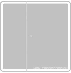Зеркальный шкаф 800x800x150мм, 2 распашн. двери, реверс, с встроен. по периметру светильником и сенсорным выключателем, 12W, 220-240V, BelBagno ZZ