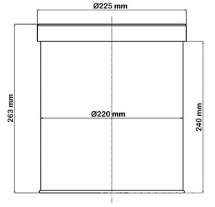 Ведро мусорное с кольцом, (цв.хром),  ZZ Swedbe Attribut 9816