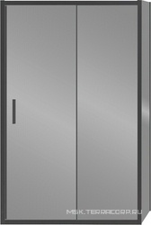 Душевой уголок 1200х800хh1900мм, прямоуг., правый/левый, (стекло прозрачное 6мм, фурн.цв.вороненая сталь), Garda ZZ