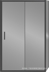 Душевой уголок 1200х800хh1900мм, прямоуг., правый/левый, (стекло прозрачное 6мм, фурн.цв.вороненая сталь),  ZZ Vincea Garda VSR-1G8012CLGM