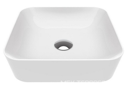 Раковина-чаша накладная  40x40 см см, БЕЗ отверстия для смесителя, цв.белый KL Creavit Ultra UL040-00CB00E-0000