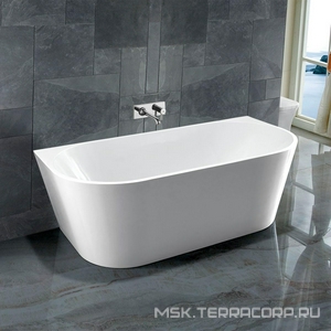 Ванна 1700х800хh580мм, пристенная, интегрир.слив перелив, д/к цв.хром в компл.,(акрил цв.белый), Vincea ZZ Vincea Ванны VBT-421-1700