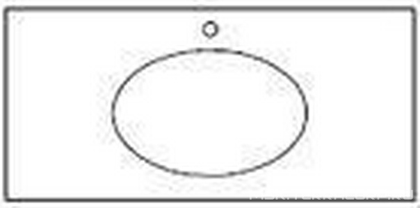 Столешница мраморная 139х55х2см с отв.для 1 раковины, 1 отв.для смес. (цв. Bianca Carrara)  ZZ Il Tempo Del Trendy Deluxe POMA111/Bianca Carrara/1fori