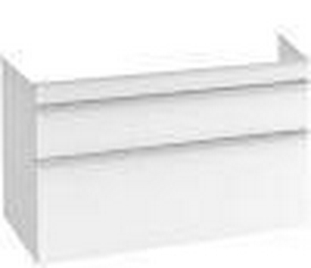 Тумба 953хh590х502мм, д/раковины 1000мм,(2 выдв.отдел., 1 пакет с акс, крепёж в комп.), (ручки цв..хром, фронт и корпус цв.FPсерый глянц),ZZ Villeroy & Boch Venticello A92601FP