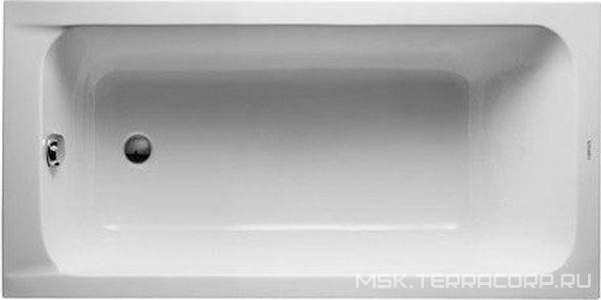 Ванна 1600х700хh420мм, выпуск в зоне ног (без ножек и сифона)  ZZ Duravit D-Code 700096 00 0 00 0000