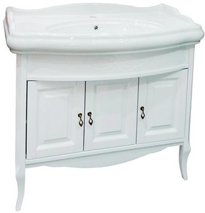 Тумба напольная  100, 1000x912x535 мм, цвет белый, БЕЗ раковины Виктория 100 ZZ Opadiris Лоренцо Z0000008219