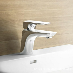 Смеситель для раковины, однорычажный, с дон. клап., гибк.подвод., хром XX Kludi Ameo 410230575