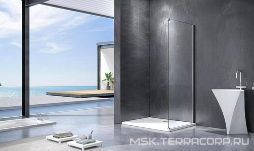 Перегородка боковая 980-1000x1950, профиль хром, Idea ZZ Good Door IDEA ИД00007