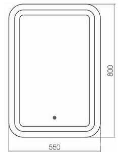 Зеркало с внутренней подсветкой 550*h800, сенсор XX Aquanika Future AQF5580RU22