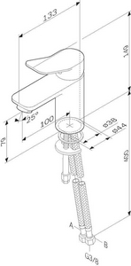 Смеситель для раковины Х-Joy, без д/к, цвет белый ZZ AMPM X-Joy F85A02133