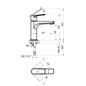 Смеситель для раковины без д/к, цвет белый ZZ Azario Azario AZ-156845026