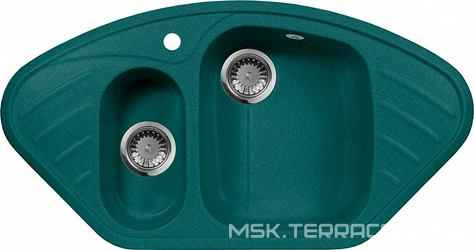 Мойка кухонная AquaGranitEx M-14 зеленая| 50x95x17