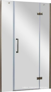 Дверь в нишу распашная 1300хh1950мм, с неподв. сегментами, петли справа,(вход 585мм)(стекло прозрачное, 8мм, фурнит. цв.бронза),  ZZ Cezares Magic MAGIC-B-13-40+60/30-C-Br-R