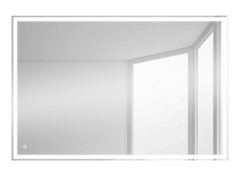 Зеркало 900x30x800мм, со встроенным по периметру светильником и сенсорным выключателем, 12W, 220-240V, BelBagno ZZ