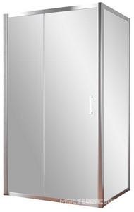 Душевое угловое ограждение Z2P+ZPV, 180x100x1900 мм, профиль глянцевый хром, спрозрачное, ZZ Vegas Glass ZP+ZPV Z2P+ZPV TUR NOVO h1900 180*100 08 01