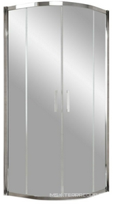 Душевое ограждение  TUR NOVO h1900, полукруглые двери раздвижные110*110*1900, профиль глянцевый хром, стекло прозрачное, ZZ Vegas Glass ZS ZS TUR NOVO h1900 110 08 01