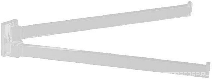 Полотенцедержатель двойной поворотный 33,5см, (цв.белый матовый),  ZZ Colombo Look В1612.BM