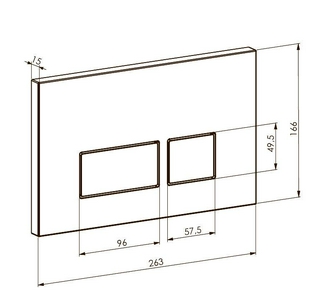 Клавиша двойного смыва Boheme 664-MG, цвет золото матовое ZZ Boheme Универсал 664-MG