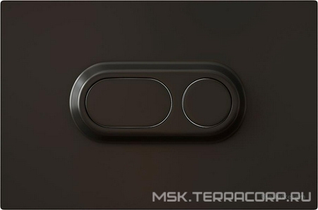 Клавиша двойного смыва, для инсталляции д/унитаза, (пластик цв.черный матовый),  ZZ ArtСeram Atelier 702.000.17