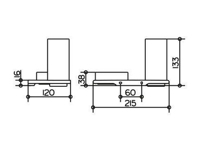 Стакан и чаша для мелочей, настенные, (хрусталь, держатель цв.хром),  ZZ Keuco Edition 400 11554 019000