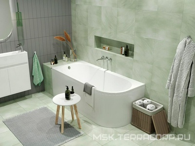 Ванна акриловая, угловая 170х75 см, левая, без каркаса, панели и слива-перелива, цвет белый ZZ 1Marka ALISA 01али1775л