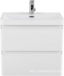 База под раковину 600х420хh500мм, подвесная с двумя выкатными ящиками, с доводчиками, (без раковины), (цв. Bianco Lucido), Energia-N ZZ