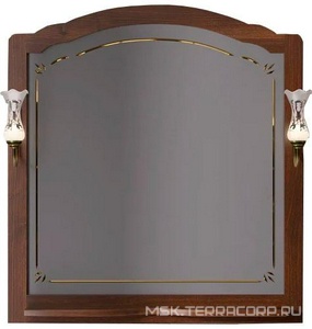 Зеркало  100, 960x1030x22 мм,  цвет светлый орех, БЕЗ светильника, с выключателем, крепеж в комплекте ZZ Opadiris Лоренцо 00-00007042