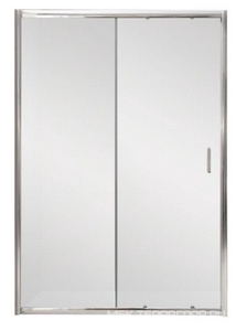 Дверь для душа, в нишу 100хh195 см, раздвижная, 1 дверь, 1 неподв.секция, правая/левая, (стекло прозрачн.5мм, фурн.цв.хром), Uno ZZ BelBagno Uno-195 UNO-195-BF-1-100-C-Cr