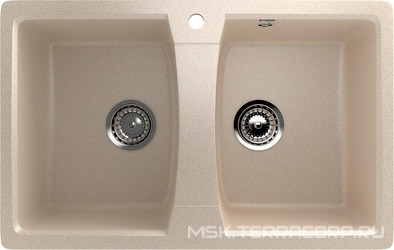 Мойка кухонная Ulgran U-402-328 бежевая| 49x77x19