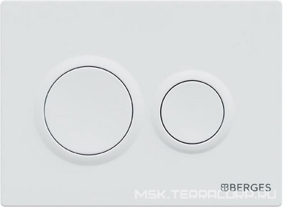 Клавиша NOVUM, для инсталляции двойной смыв, цв.белый, ZZ Berges Novum 040064