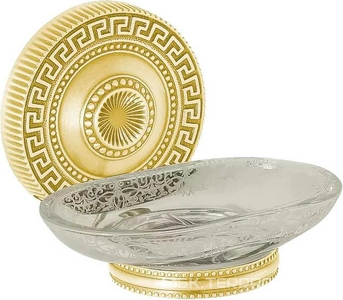 Держатель настенный для мыльницы/стакана/дозатора, БЕЗ РОЗЕТКИ, (цв.золото), Monte Carlo/Cleopatra ZZ Migliore Универсал 28124