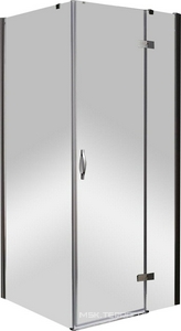 Душевой уголок 1000х1000хh1950мм, квадрат, "Правый", распашная дверь слева, с неподвижн.стенкой, (стекло прозрачное 6мм, фурнит. цв.хром),  ZZ Cezares Bergamo BERGAMO-W-A-1-100-C-Cr-R