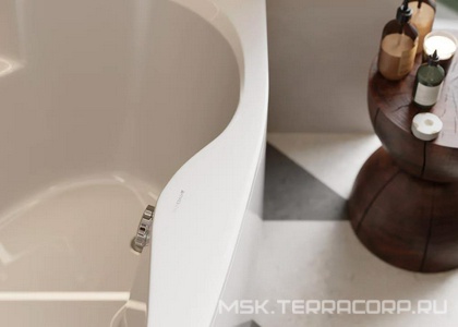 Ванна угловая160x105xh45см, правая, без панели и каркаса, (акрил цв.белый), Melite ZZ Vagnerplast melite VPBA163MEL3PX-04