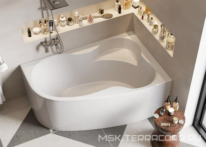 Ванна угловая160x105xh45см, правая, без панели и каркаса, (акрил цв.белый), Melite ZZ Vagnerplast melite VPBA163MEL3PX-04