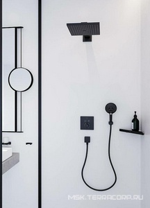 Зеркало косметическое d188мм, 1х и 3х кратное увеличение, на выдвижном кронштейне 344мм, (цв.хром),  ZZ Hansgrohe AddStoris 41791000