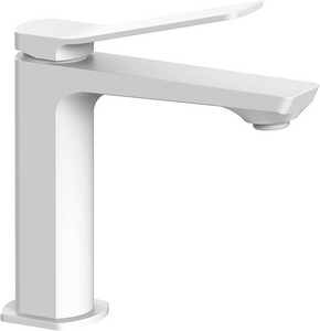 Смеситель для раковины, без д/к, (цв.белый матовый),  ZZ Paffoni Tilt TI071BO