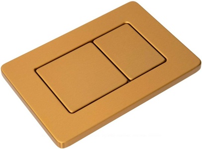 Кнопка двойного смыва, пневм., для инсталляции д/унитаза, (сталь цв.золото браш.),  Allen Brau Infinity 9.20006.GB