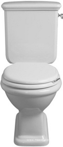 Чаша унитаза для "Низкого" бачка, 385х706хh400мм, ВЫПУСК В ПОЛ, БЕЗ сиденья, (крепится к полу на cиликон),  Simas Lante LA07