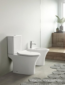 Унитаз напольный, безободковый с сиденьем микролифт в компл, цв. белый Azario FRETTA ROUND AZ-7121 / AZ-1217A / AZ-1217+AZ-1216/AZ-7121A