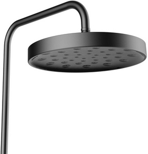 Смеситель-термостат для душа, со стационарным верхн.душем 30см., душевая лейка, шланг в компл., (цв.вороненая сталь),  Vincea Inspire VSFS-3I12TGM
