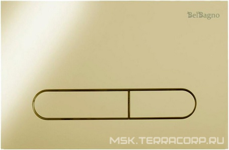 Кнопка двойного смыва для инсталляции подвесного унитаза, (цв.золото), BelBagno Prospero ZZ BelBagno prospero BB008-PR-ORO