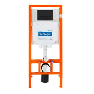 Комплект: унитаз подвесной безободковый, сиденье с микролифтом, инсталляция для подв.унитаза, крепёж, клавиша смыва, цв.черный матовый, Colorato ZZ BelBagno colorato BB062CHR-MB/BB062SC-MB/BB002-80/BB007-PR-NERO.M