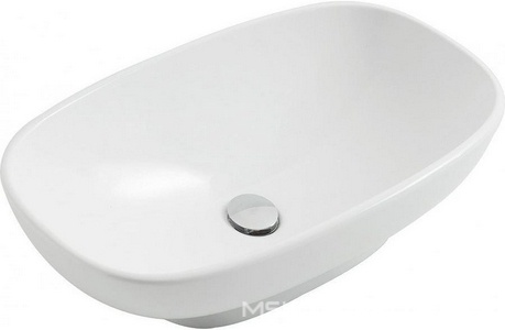 Раковина встраиваемая в столешницу сверху, прямоугольная 450х370хh130мм, без отв.д/смесит., с переливом,  ZZ Globo Stockholm LA045.BI