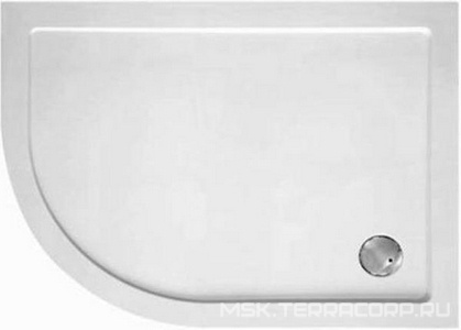 Поддон душевой 1200х900h35мм, R550мм, "Правый" (без сифона, ножек, экрана), ассиметричный, цв. белый стеклокомпозит SMC, Cezares ZZ Cezares Универсал TRAY-M-RH-120/90-550-35-W-R