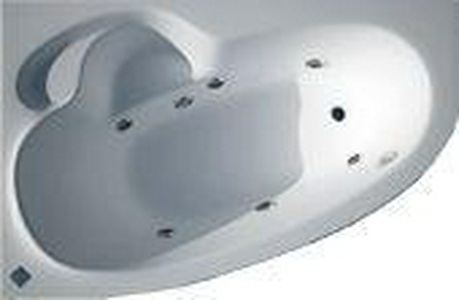 Ванна  (правая) "Массаж стандарт", г/м, 170х110х58,5см, на раме, слив/перелив и панель в компл., ZZ Thermolux Talia Talia правая массаж стандарт