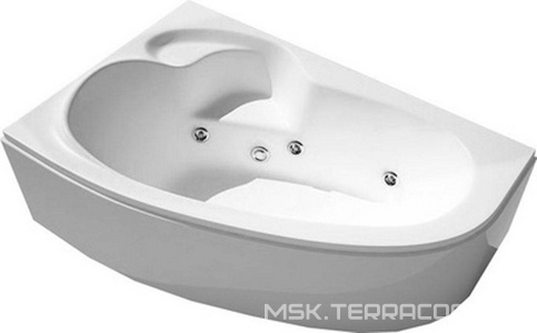 Ванна  (правая) "Массаж стандарт", г/м, 170х110х58,5см, на раме, слив/перелив и панель в компл., ZZ Thermolux Talia Talia правая массаж стандарт