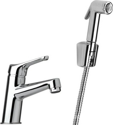 Смеситель Paini Bios 05CR205/574 для раковины, с гигиеническим душем| 5x15x17