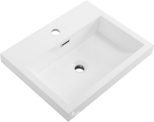 Раковина из искуственного мрамора 500х400мм, с 1 отв.д/смесит., с переливом, BelBagno ZZ