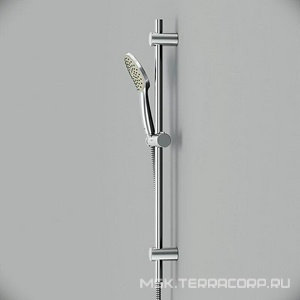Душевой набор  (1 ф-ция d 110 мм, штанга 700, шланг 1 750 мм., крепления в компл ), цв. хром AMPM Gem F0190000